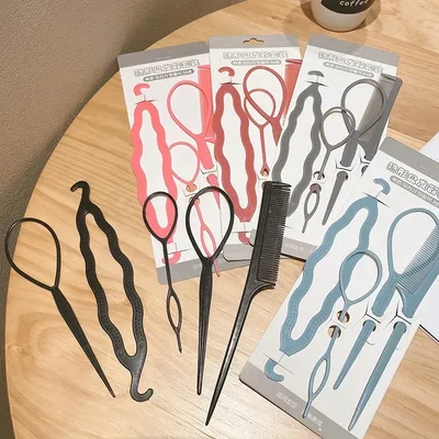 Hair Braiding Twist Curly Styling Magic Tools Set (4 pcs)
