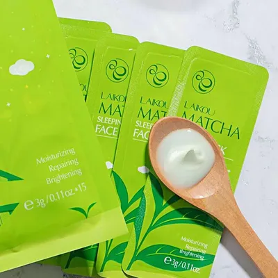 LAIKOU Matcha Moisturizing Ac*ne Trea*tment Sleeping Face Mask  (5 pcs)