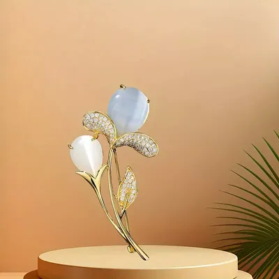 Beautiful Pearl Flower Hijab Brooch
