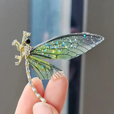 Transparent Cute Dragonfly Hijab Brooch/Pin
