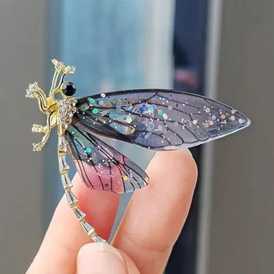 Transparent Cute Dragonfly Hijab Brooch/Pin