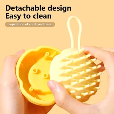 Flower Design Silicone Shampoo Brush 