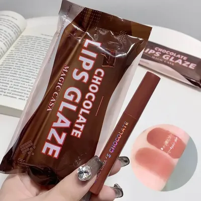 5pcs Matte Velvet Chocolate Lip Glaze Set