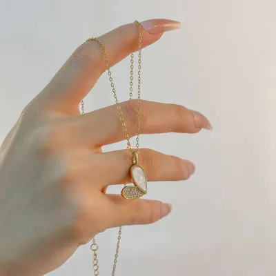 Trendy Gold Plated Heart Layered Chain Pendant Necklace