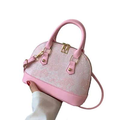 Retro Flower Pattern Handbag for Girls