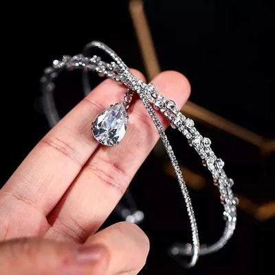 Luxury Water Drop Crystal Sparkle Headband