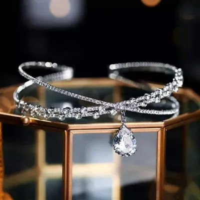 Luxury Water Drop Crystal Sparkle Headband