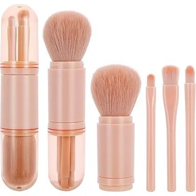 Portable 4 in 1 Travel Mini Facial Makeup Brush Tools Set