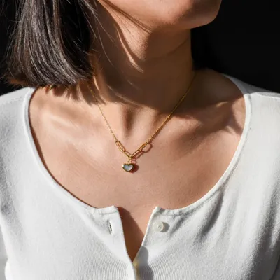 Gold Plated Anti Tarnish Heart Themed Pendant