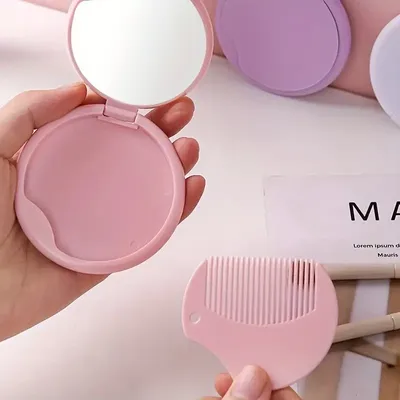 Simple Double Folding Mirror & Comb 