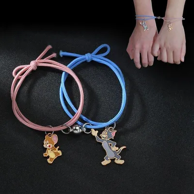 Tom & Jerry Rope Design Magnet Couple Bracelet ( 2Pc )