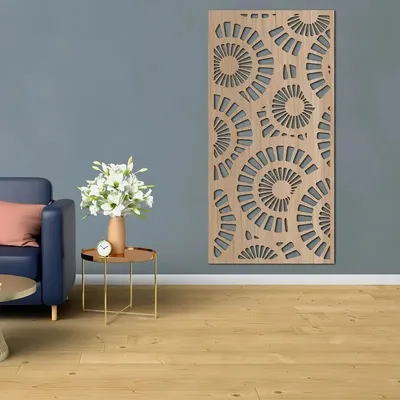 1pc Boho Nautical Theme Manufactured Wood Wall Art - Square Hanging Decor