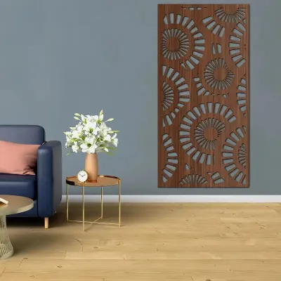 1pc Boho Nautical Theme Manufactured Wood Wall Art - Square Hanging Decor