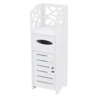 Storage Cabinet organizer stand,Floor Standing Narrow PVC Corner Storage Shelf Tower