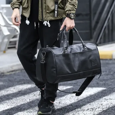 Waterproof PU Leather Duffle Bag