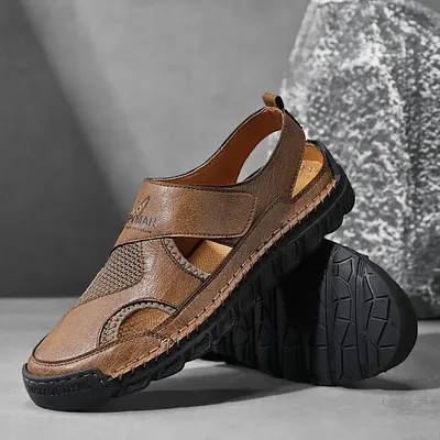 HAND-STITCHING MAN SUMMER FLATS 