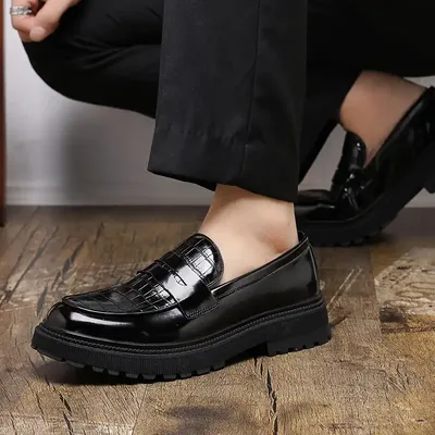  FRENZY BRITISH STYLE THICK-SOLED LEATHER SHOES 