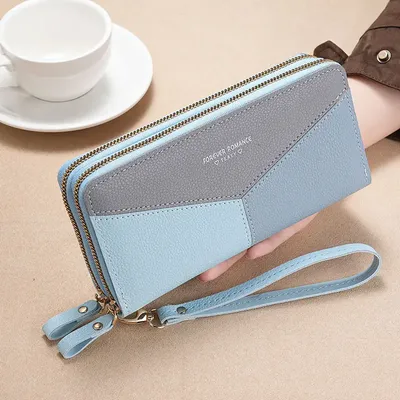 Glam Stitch Dual-Zip Wallet