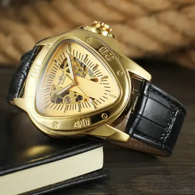 Winner Gold Triangle Belt Mechanical Watch