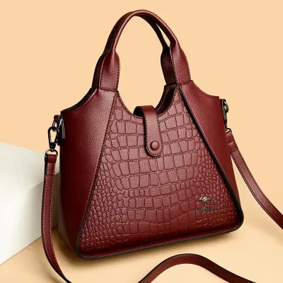 Luxe Crocodile Pattern Luxury Handbag