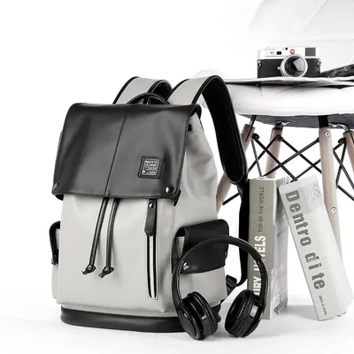 Retro Pu Leather Laptop Backpack