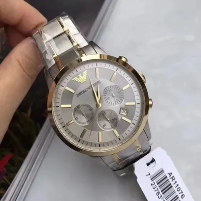 Emporio Armani Renato Chronograph Silver Dial Men's Watch