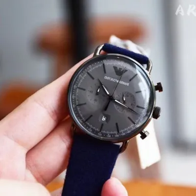 Armani Aviator Chronograph Quartz Grey Dial Men's Watch