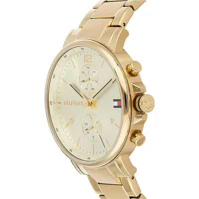 Tommy Hilfiger Gold Steel Men's Multi-function Watch