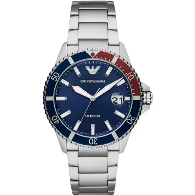 Emporio Armani Silver Chain Multi-color dial Men's Watch