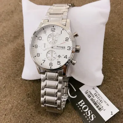 Hugo Boss Aeroliner Chronograph White Dial Watch