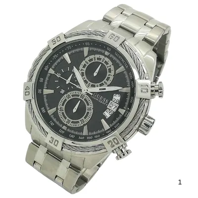 Guess Men's Stylish Stainless Steel Wristwatch