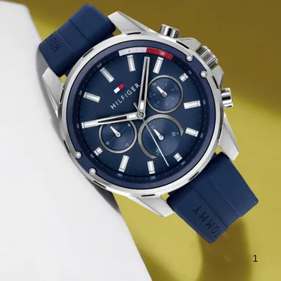 Tommy Hilfiger Men Navy Blue Dial & Straps Mason Analogue Watch