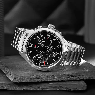 Tommy Hilfiger Asher Chronograph Black Dial Men's Watch 