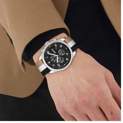 Hugo Boss View Chronograph Black Dial Men's Watch 