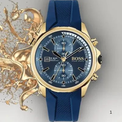 BOSS Globetrotter Chronograph Gents Rubber Watch