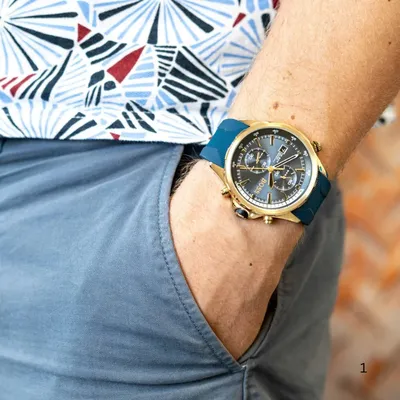 BOSS Globetrotter Chronograph Gents Rubber Watch