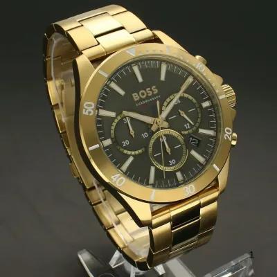 Boss Troper Chronograph light gold olive Watch