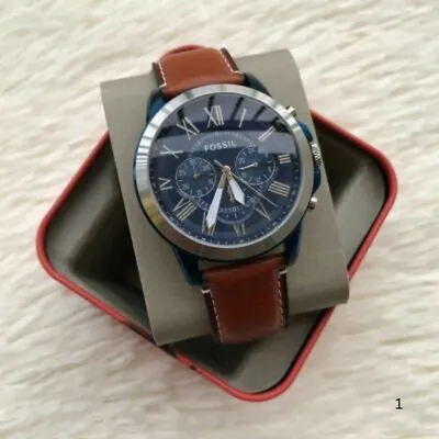 Fossil Grant Chronograph Blue Dial Men's Watch