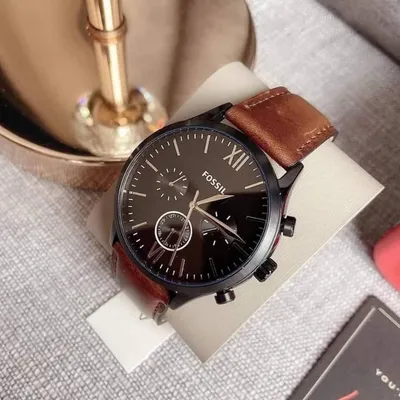 Fen more Multifunction Brown Leather Watch