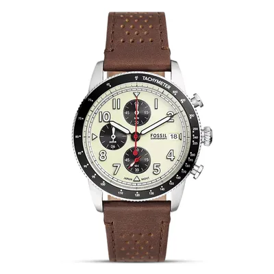 Sport Tourer Chronograph Brown Leather Watch