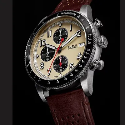 Sport Tourer Chronograph Brown Leather Watch