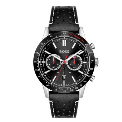 Hugo Boss Black Leather Chronograph Men's Watch