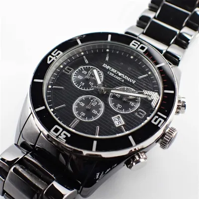 Emporio Armani Chronograph Black Dial Men's Watch 