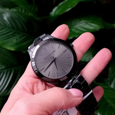 Michael Kors Slim Runway Black Dial Men's Watch