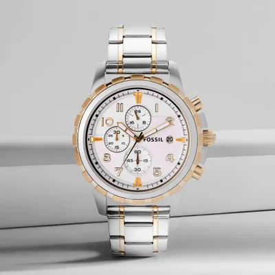 Fossil Dean Chronograph Two-Tone Stainless Steel Men's Watch