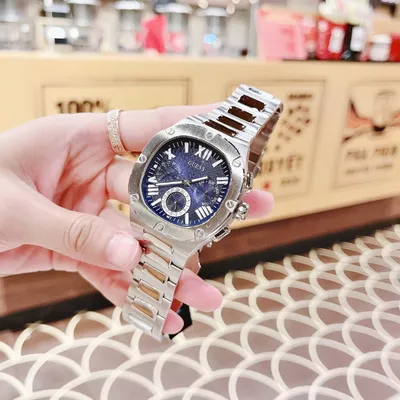 Guess Bradfield Silver Tone Multi-function Men's Watch