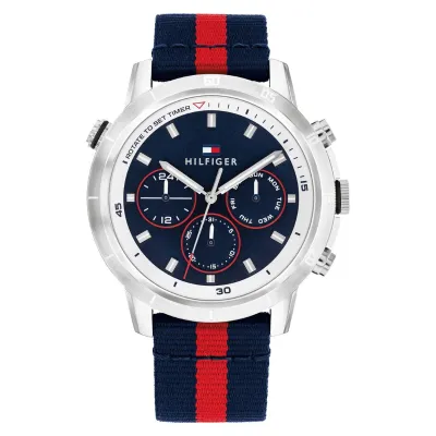 Tommy Hilfiger TROY MEN'S NAVY DIAL RECYCLED Watch 