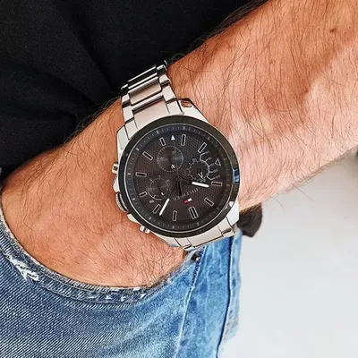 Tommy Hilfiger Decker Chronograph Black Dial Men's Watch