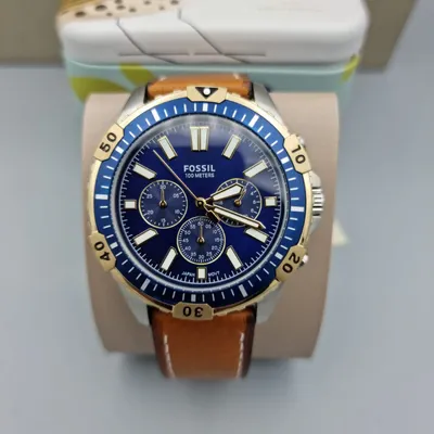Fossil Garrett Chronograph Blue Dial Men's Watch