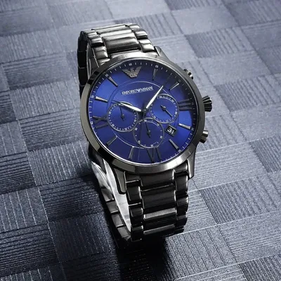 Emporio Armani Chronograph Blue Dial Men's Watch